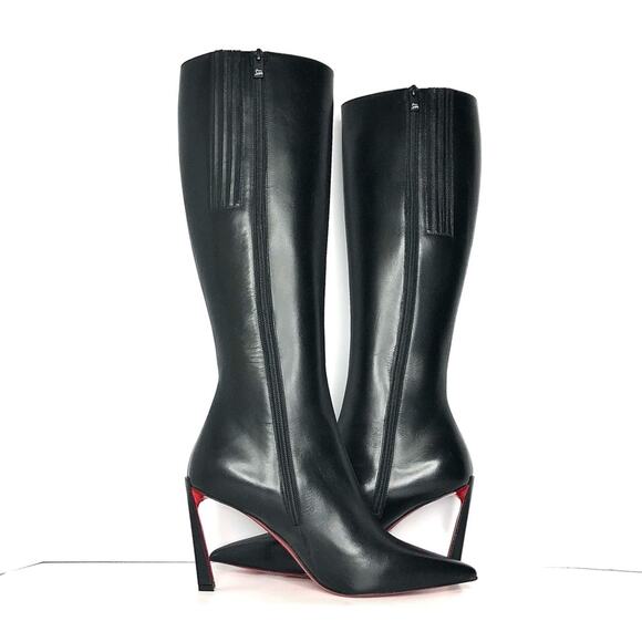 Christian Louboutin Condora Botta 85 Knee High Heeled Pointed Toe Tall Boots 40 - Picture 3 of 8